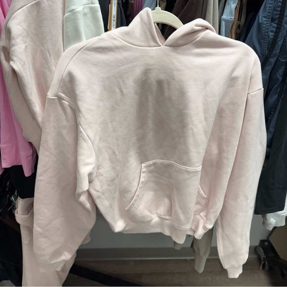 SKIMS cotton fleece classic pullover barely Pink Hoodie - Picture 5 of 7